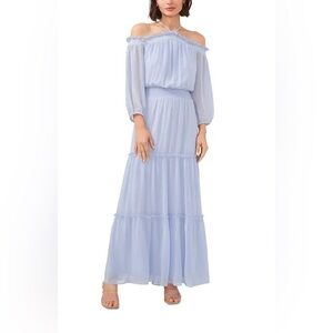 Halogen Off the Shoulder Long Sleeve Maxi Dress
